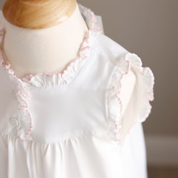 SALE- White Heirloom Dress DayGown Boutique Size 4/5 Embroidery Portrait NWT - Picture 3 of 8